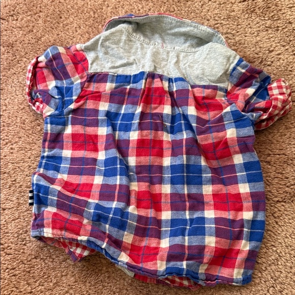 Splendid Red and Blue Plaid Button Down Shirt - Picture 3 of 3